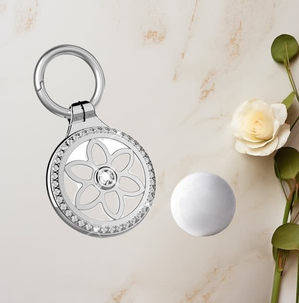 INF Premium Metal AirTag Etui: Fuld Beskyttelse & Anti-Tab Design Sølv