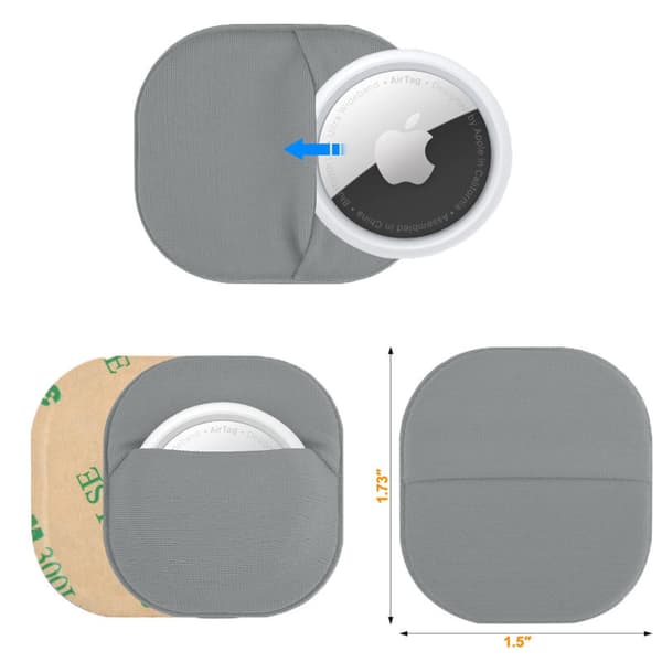 INF Stilrent skyddsfodral i Lycra-tyg för Apple AirTags Grå
