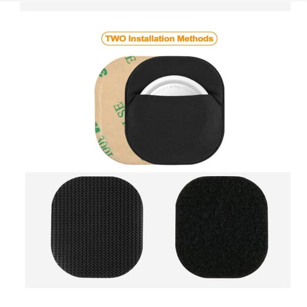 INF Tyylikäs Lycra-kangas suojakotelo Apple AirTagille Musta
