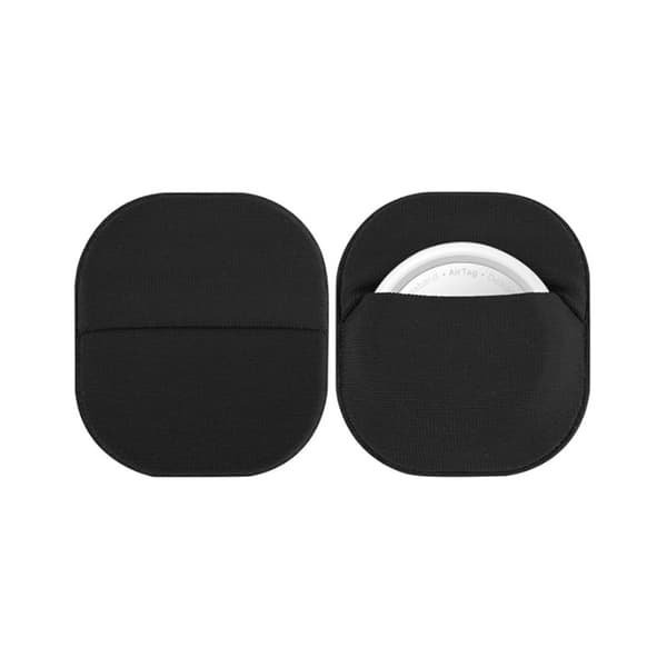 INF Stilfuldt Lycra-stofbeskyttelsesetui til Apple AirTags Sort