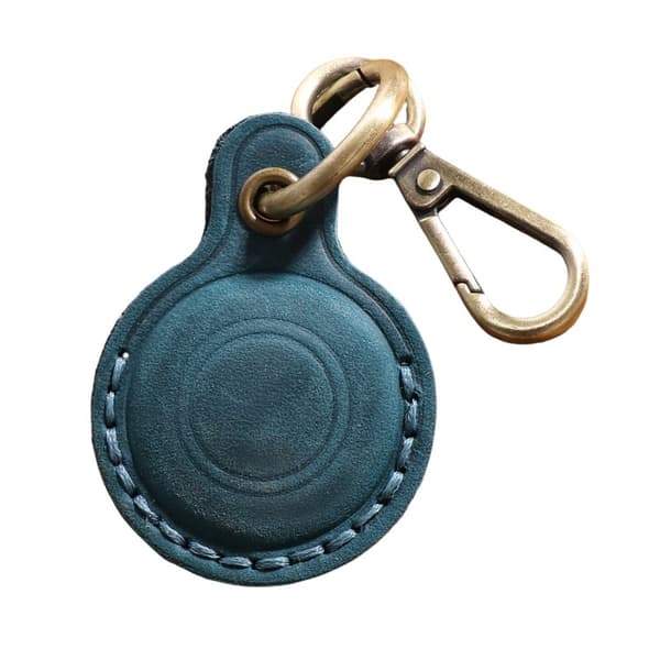 INF Premium-nahkakotelo Apple AirTagille Sininen