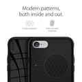 Miniatyrbild 4 av 4: Spigen iPhone SE 2020/8/7 fodral [Liquid Air] geometriskt droidmönster, dubbelt skydd, mjuk svart