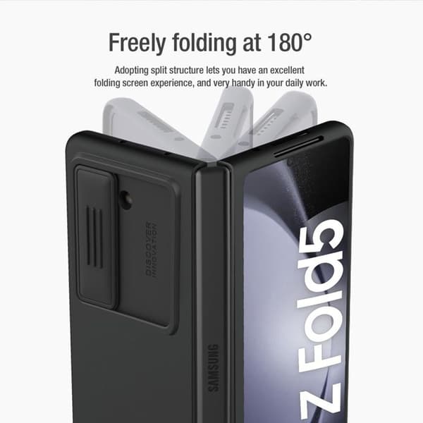 Silkig Oléofobiskt Silikon Skydd för Galaxy Z Fold5 Nillkin Svart