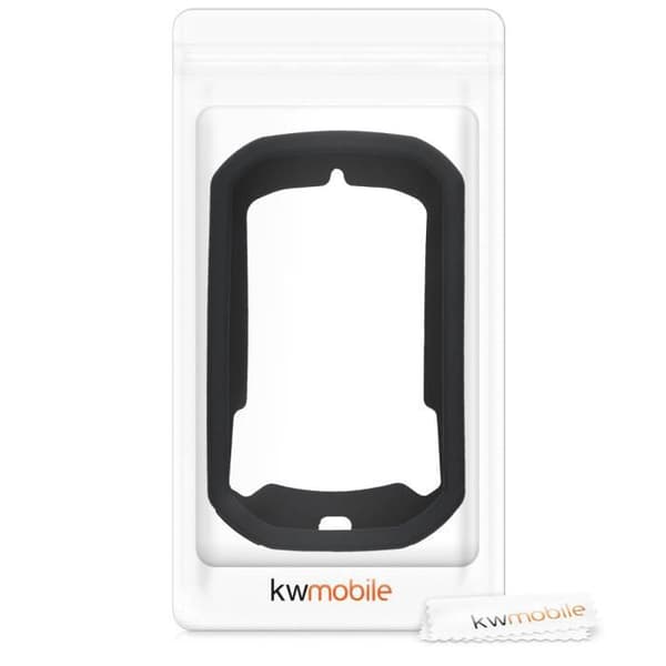 kwmobile Bike GPS-fodral - Tillbehör kompatibelt med Bryton Rider 420 / 320 - Navigatorfodral skydd - Svart silikonfodral