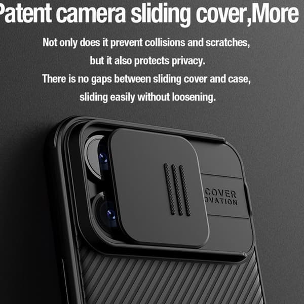 Hård, magnetisk fodral för iPhone 15 Pro Max CamShield PRO Nillkin Svart