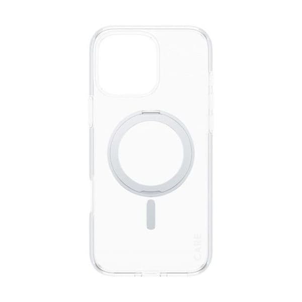 Coque för iPhone 16 Pro Max Kompatibel med MagSafe Kickstand Edition Panzer Glass Transparent