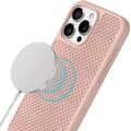 Miniatyrbild 3 av 4: Coque MagSafe för iPhone 16 Pro Imiterat Läder Perforerat Stöttåligt 3m Incase Puderrosa