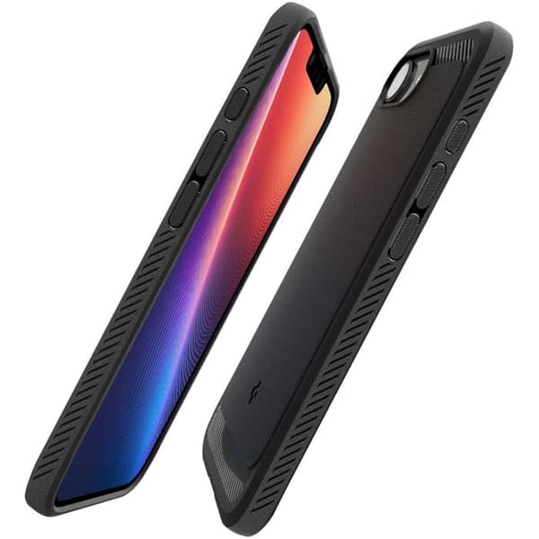 Coque MagSafe för iPhone 16e Stötabsorberande Förstärkt Rugged Armor Mag Spigen SGP Svart