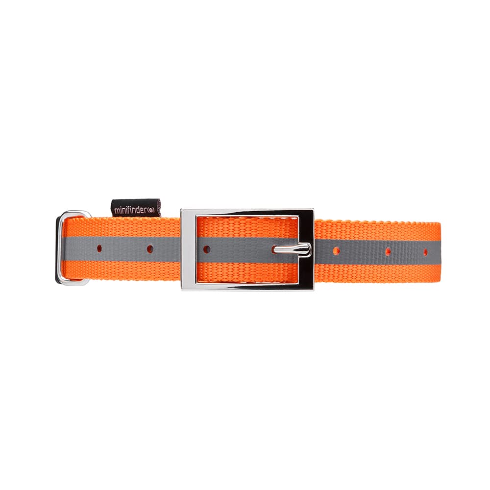 MINIFINDER Hundhalsband för Atto Orange hundhalsband med reflexremsa