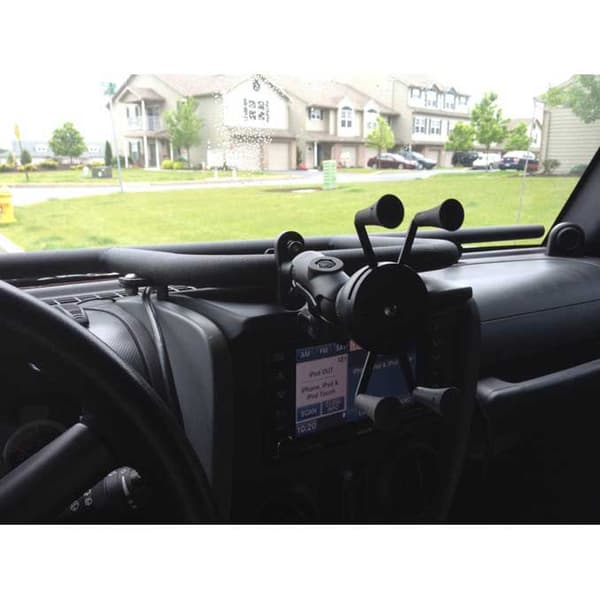 Ram Mounts Rail U-bolt Mount Universal X-grip Musta