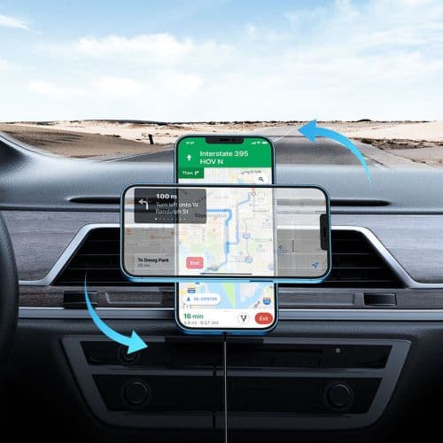 Joyroom Car Mount Wireless Charger MagSafe Clamp Holder (Air Outlet Verison) 4.5-6.7 inch, 15W, Black (JR-ZS240-AIR)