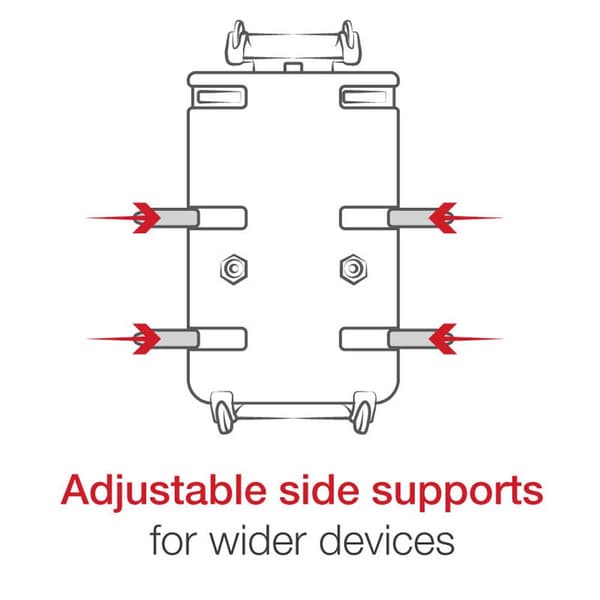 Ram Mounts Nopea-ball Xl-puhelinteline Grip™ Hopeinen