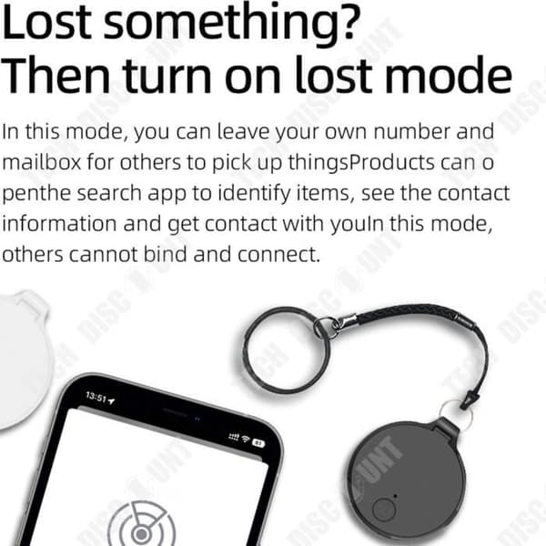 TD® Pet portabel rund bluetooth anti-förlorad enhet mobil APP positionering tvåvägs påminnelselarm
