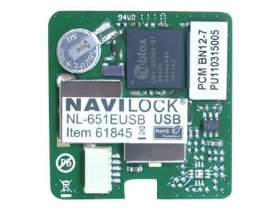 Navilock NL-651EUSB, USB, -160 dBmW, 50 kanavaa, u-blox 6, L1, 1575,42 MHz