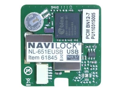 Navilock NL-651EUSB, USB, -160 dBmW, 50 kanavaa, u-blox 6, L1, 1575,42 MHz