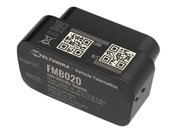 Teltonika FMB020, Micro-USB, Uudelleenladattava, Litiumioni (Li-Ion), 3,7 V, 40 mAh, 52,6 mm
