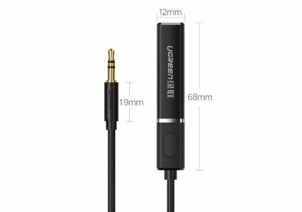 Ugreen Bluetooth 5.0 lähetin Langaton audiosovitin 3,5 mm miniliitäntä, musta (40761 CM107)