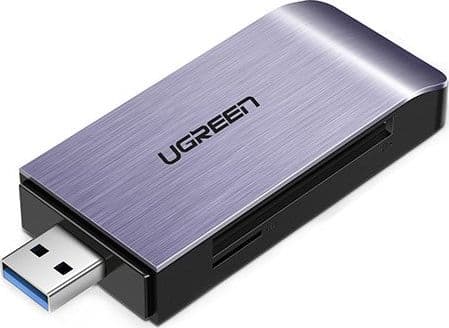 Ugreen 50541, CF, CF Typ II, MMC, MMCmicro, MS PRO, MS Pro-HG, MS XC-HG Duo, Memory Stick (MS), MicroSD..., Stål, 5000 Mbit/s, USB 3.2 Gen 1 (3.1 Gen
