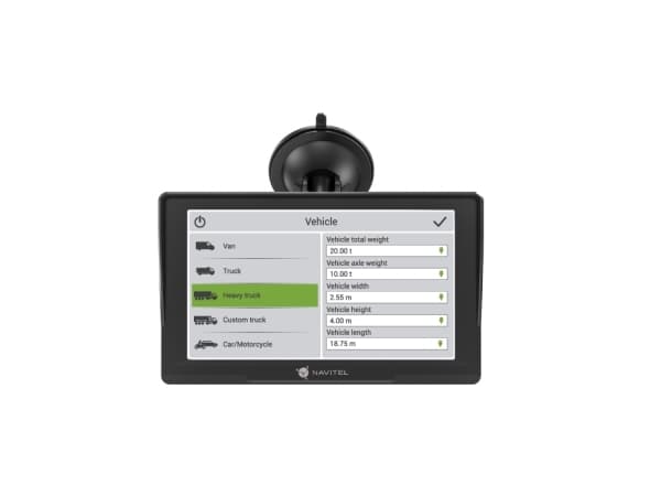 Navitel E777 Truck, Innvendig lys, Albania, Andorra, Østerrike, Belgia, Bosnia-Hercegovina, Bulgaria, Croatia, Kypros, Tsjekkisk..., 17,8 cm (7"), 80 Sort