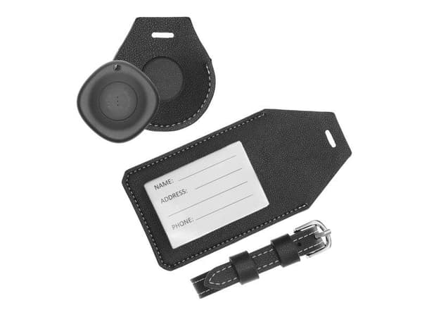 4smarts Tracker SkyTag/Luggage Tag, Bagasje, Sort, Støvresistent, Vanntett, Kunstig lær, IP66, iPad 9.7 6th Gen.(2018)/A1893,A1954iPhone 13 ProiPhone