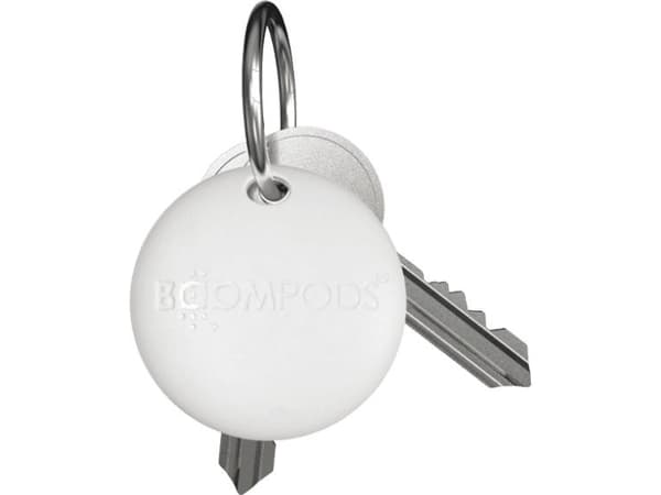Boompods Boomtag, Vare, Søker, Hvit, Vannbestandig, IPX5, Find My