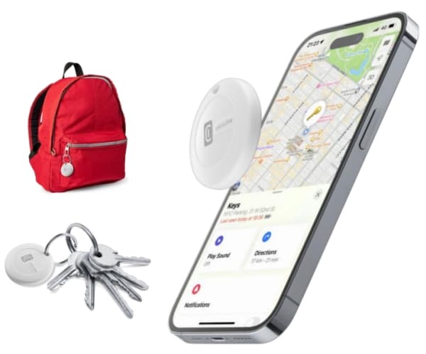 Cellularline 8018080472046, Spårningsbricka, Vit, Dammresistent, IP67, Apple, CR2032