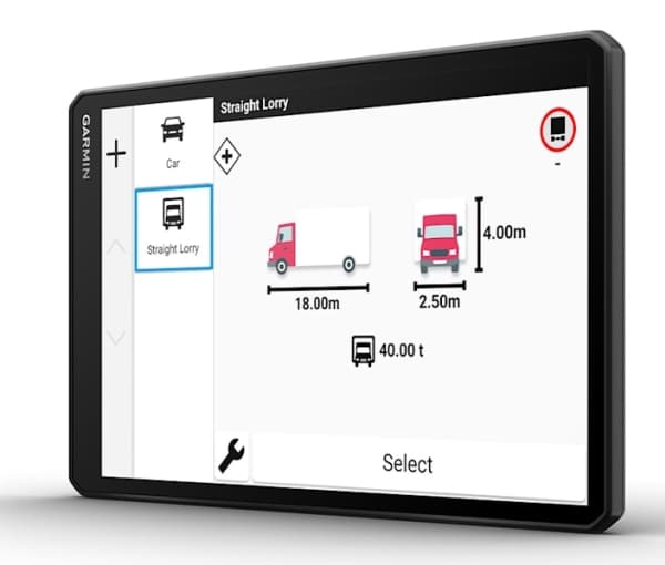 Garmin dezl LGV1020, 25,6 cm (10.1"), 1280 x 800 pixlar, TFT, 215,9 x 134,6 mm (8.5 x 5.3"), 216 x 135 mm, Flash, Minneskort