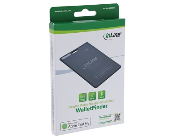 InLine Wallet Finder älykortti lompakkoon Qi lataus 100mAh (40080K)