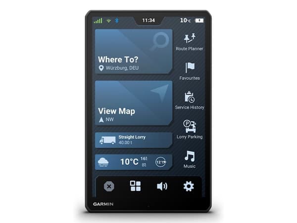 Garmin dezl LGV1020, 25,6 cm (10.1"), 1280 x 800 piksler, TFT, 134,6 x 215,9 mm (5.3 x 8.5"), Horisontal, 135 x 216 mm