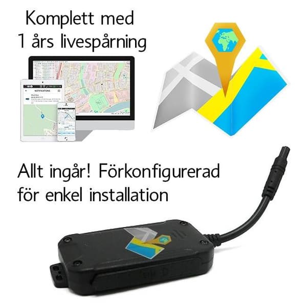 ezTracker Fordon G2 +simkort och 1 års livespårning i EU, 3G+GSM