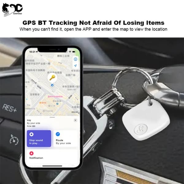 GPS Tracker -Apple-find-my- IP65 Vattentät för telefon, plånbok, nyckel, barn, husdjur Vit