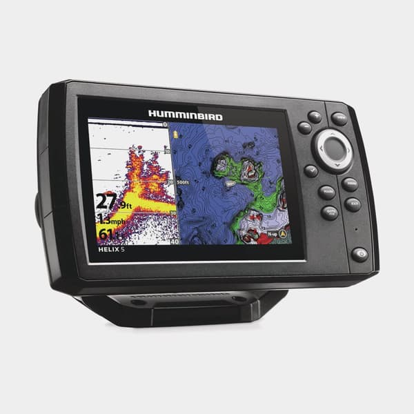 Plotter Humminbird HELIX 5 CHIRP GPS G3, 5″ + ekolodsgivare (CHIRP, DownScan)