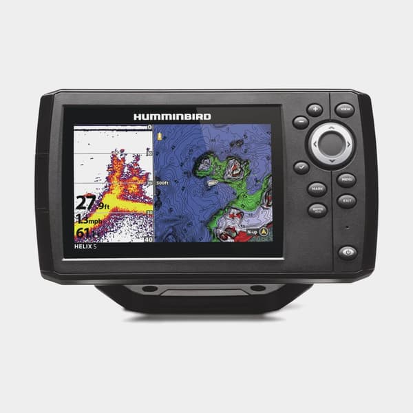 Plotter Humminbird HELIX 5 CHIRP GPS G3, 5″ + ekolodsgivare (CHIRP, DownScan)
