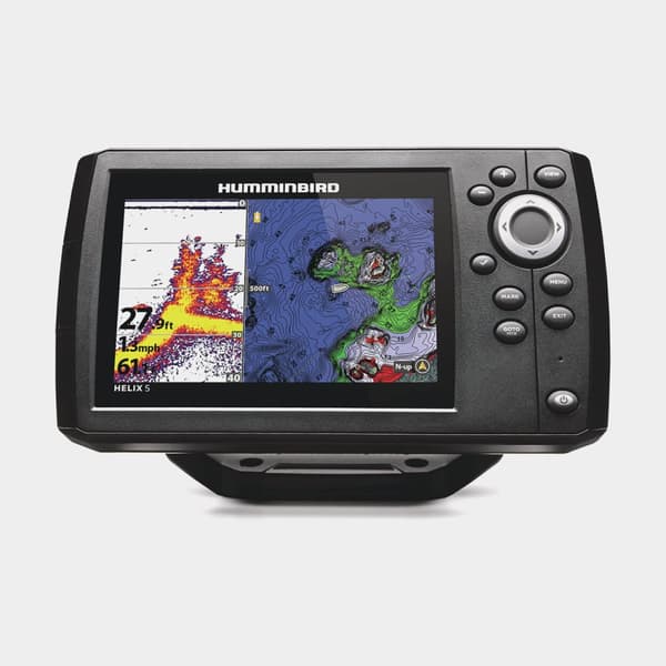 Plotter Humminbird HELIX 5 CHIRP GPS G3, 5″ + ekolodsgivare (CHIRP, DownScan)