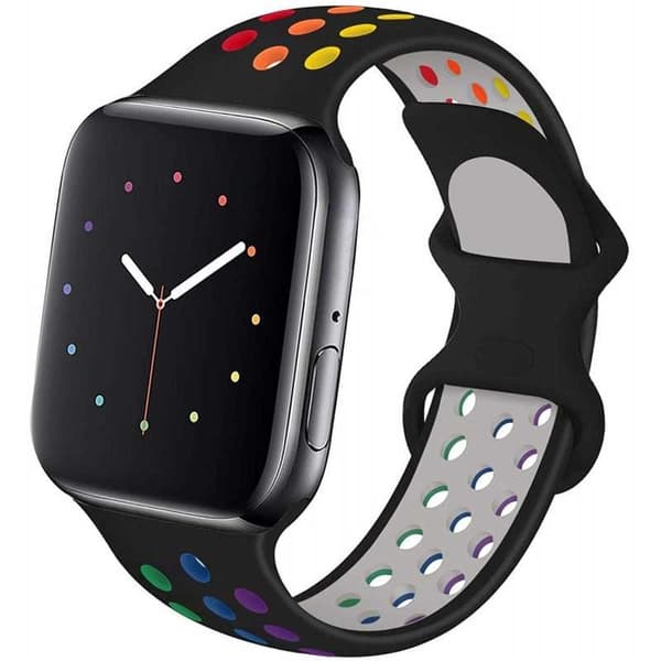 Apple Watch 42/44mm Stilren Sportarmband Runnr® RGB Vit