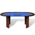 Miniatyrbild 2 av 9: vidaXL Pokerbord för 10 spelare med dealerplats blå