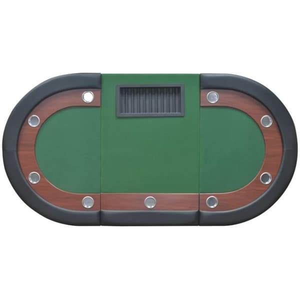 vidaXL Pokerbord för 10 spelare med dealerplats grön