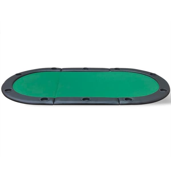 vidaXL 10 pers. pokerbord bordplade foldbar grøn
