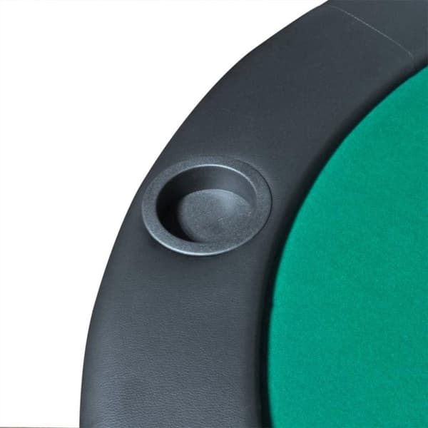 vidaXL 10 pers. pokerbord bordplade foldbar grøn