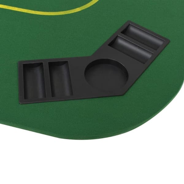 vidaXL foldbar pokerbordplade til 8 spillere rektangulær grøn