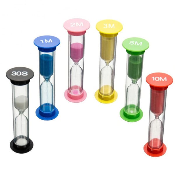 6st Timglas, 10sek, 20sek, 30sek, 1min, 2min, 3min - Spela Spel!