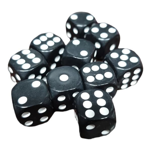 10st tärningar 16mm till spel sällskapsspel brädspel lättrullade
