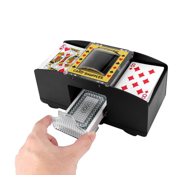 Spelkortsblandare för 1-2 kortlekar, batteridrift