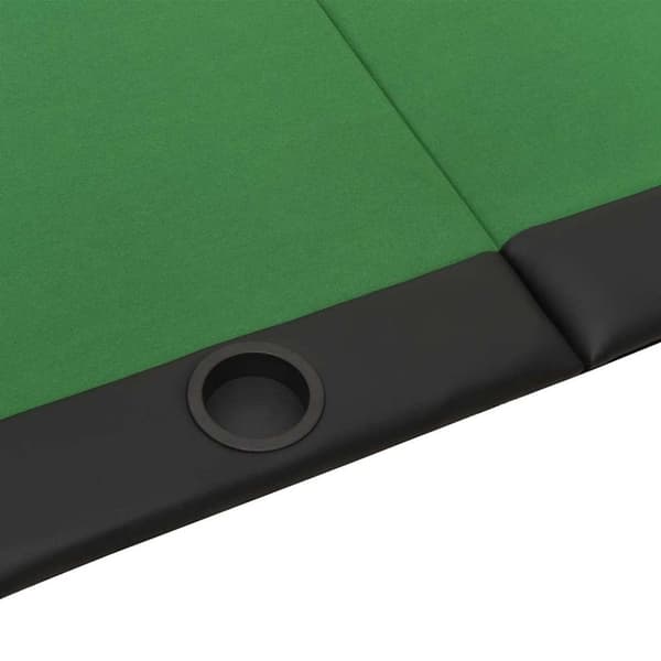 vidaXL Pokerbord sammenleggbart 10 spillere grønn 207x106x76 cm