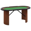Miniatyrbild 1 av 7: vidaXL Pokerbord för 10 spelare 160x80x75 cm grön