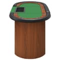 Miniatyrbild 3 av 6: vidaXL Pokerbord med markerhållare 10 spelare 160x80x75 cm grön