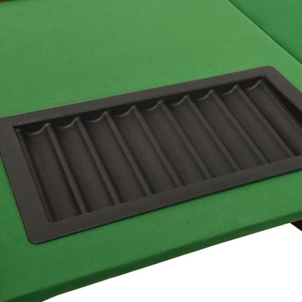 vidaXL Pokerbord med markerhållare 10 spelare 160x80x75 cm grön