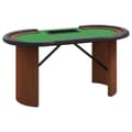 Miniatyrbild 1 av 6: vidaXL Pokerbord med markerhållare 10 spelare 160x80x75 cm grön
