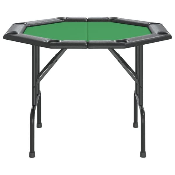 vidaXL Pokerbord för 8 spelare hopfällbart 108x108x75 cm grön
