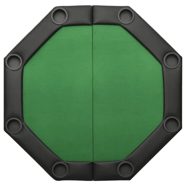vidaXL Pokerbord för 8 spelare hopfällbart 108x108x75 cm grön